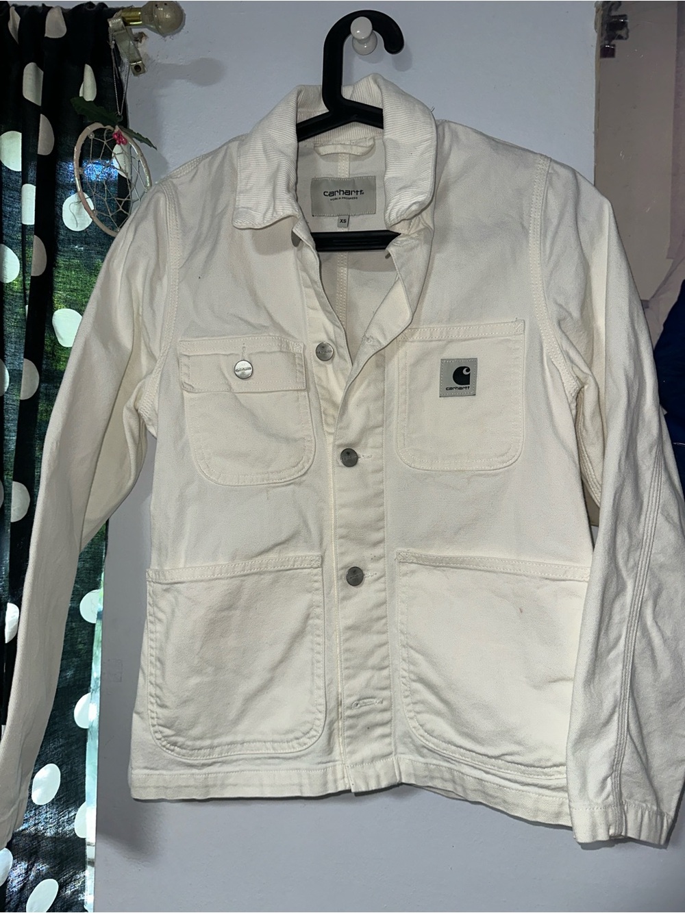 Carhartt Cream Canvas Utility Jacket